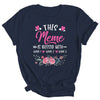 Personalized This Meme Is Blessed With Kids Custom Meme Name Flower Mothers Day Birthday Christmas Shirt & Tank Top | siriusteestore