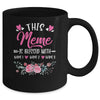 Personalized This Meme Is Blessed With Kids Custom Meme Name Flower Mothers Day Birthday Christmas Mug | siriusteestore