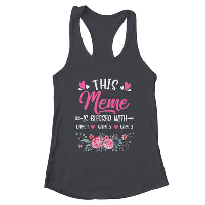 Personalized This Meme Is Blessed With Kids Custom Meme Name Flower Mothers Day Birthday Christmas