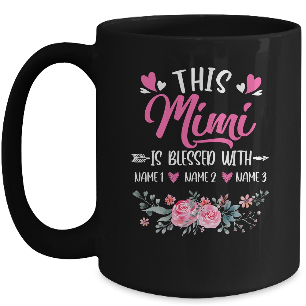 Personalized This Mimi Is Blessed With Kids Custom Mimi Name Flower Mothers Day Birthday Christmas Mug | siriusteestore