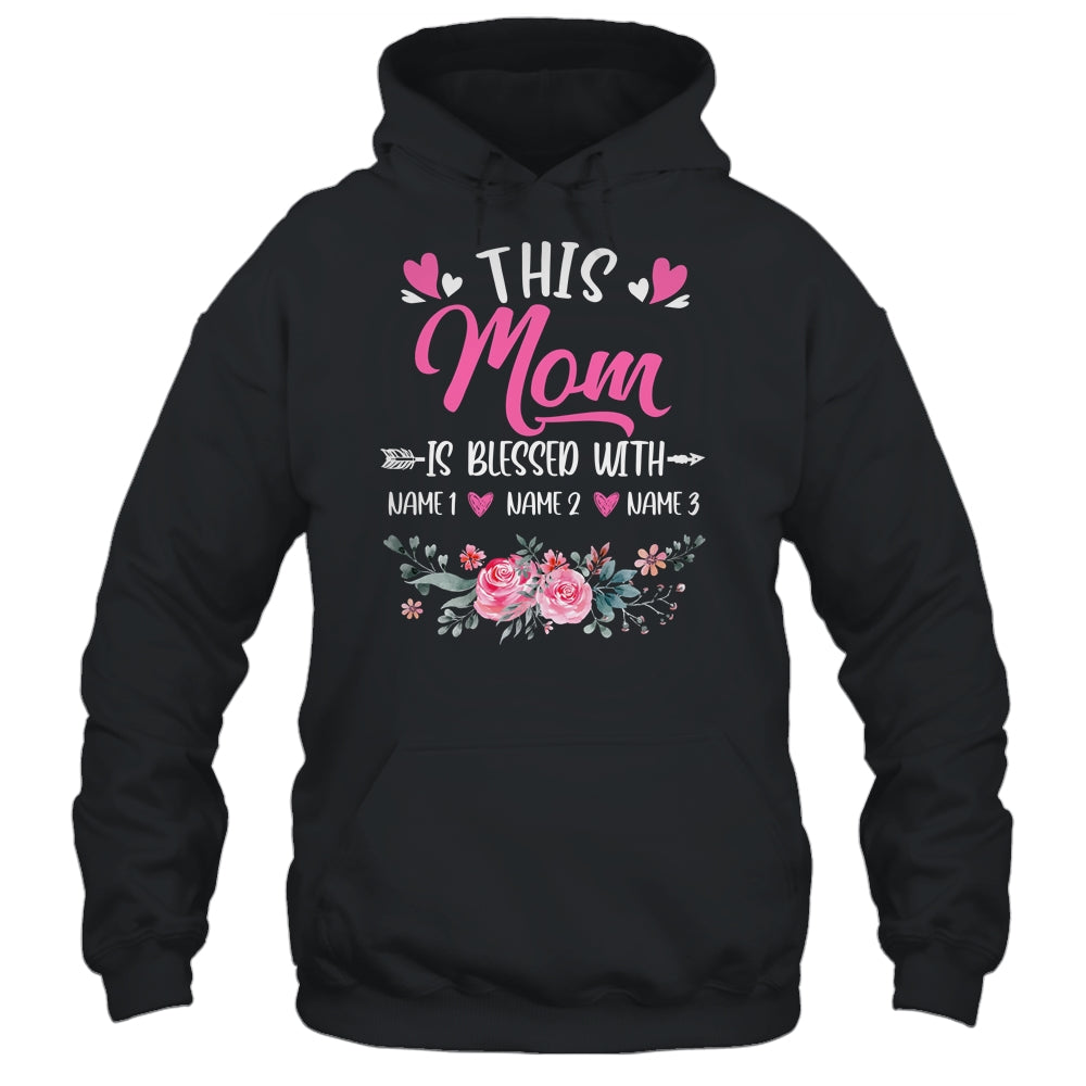 Personalized This Mom Is Blessed With Kids Custom Mom Name Flower Mothers Day Birthday Christmas Shirt & Tank Top | siriusteestore