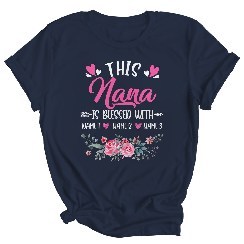 Personalized This Nana Is Blessed With Kids Custom Nana Name Flower Mothers Day Birthday Christmas Shirt & Tank Top | siriusteestore