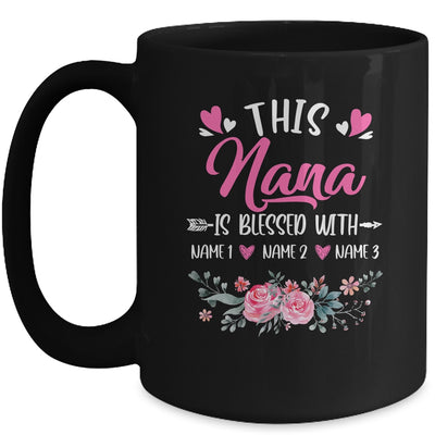 Personalized This Nana Is Blessed With Kids Custom Nana Name Flower Mothers Day Birthday Christmas Mug | siriusteestore