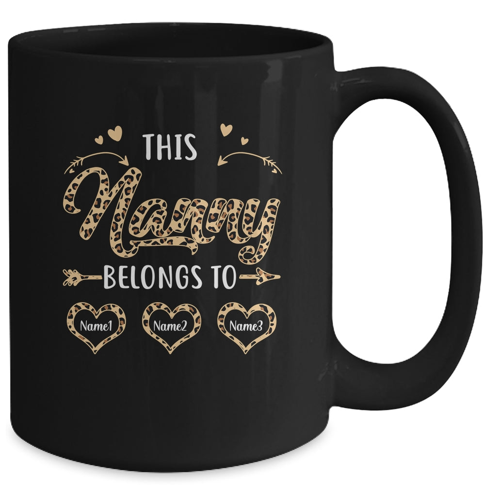 Personalized This Nanny Belongs To Custom Nanny Kids Name Leopard Mothers Day Birthday Christmas Mug | siriusteestore