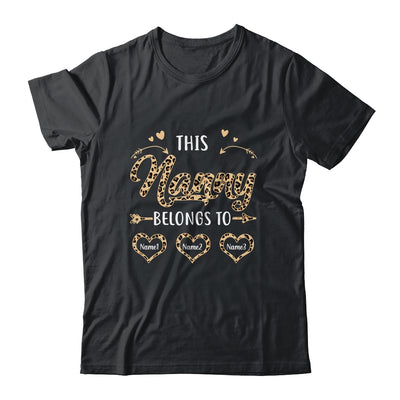Personalized This Nanny Belongs To Kids Custom Nanny With Kid's Name Leopard For Women Mothers Day Birthday Christmas Shirt & Tank Top | siriusteestore