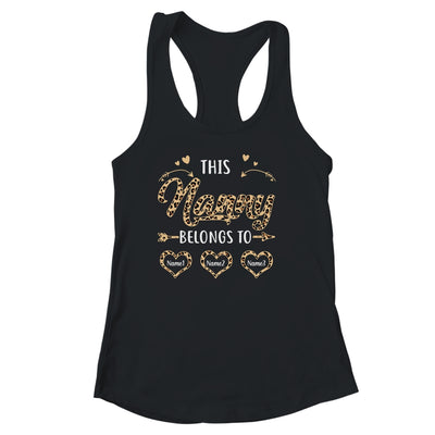 Personalized This Nanny Belongs To Kids Custom Nanny With Kid's Name Leopard For Women Mothers Day Birthday Christmas Shirt & Tank Top | siriusteestore