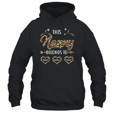 Personalized This Nanny Belongs To Kids Custom Nanny With Kid's Name Leopard For Women Mothers Day Birthday Christmas Shirt & Tank Top | siriusteestore