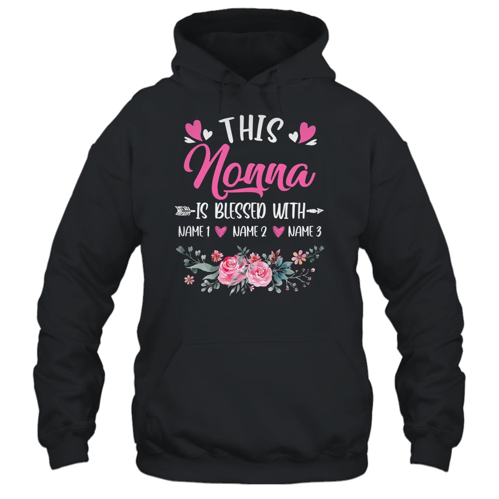Personalized This Nonna Is Blessed With Kids Custom Nonna Name Flower Mothers Day Birthday Christmas Shirt & Tank Top | siriusteestore