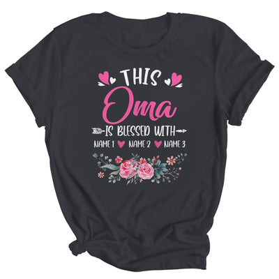 Personalized This Oma Is Blessed With Kids Custom Oma Name Flower Mothers Day Birthday Christmas Shirt & Tank Top | siriusteestore