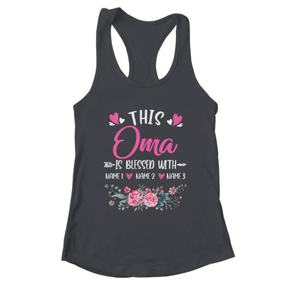 Personalized This Oma Is Blessed With Kids Custom Oma Name Flower Mothers Day Birthday Christmas