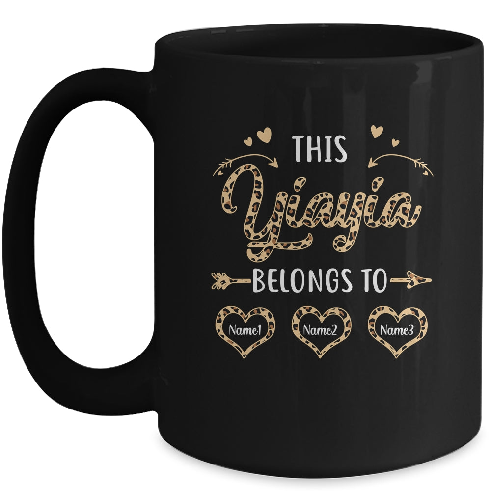 Personalized This Yiayia Belongs To Custom Yiayia Kids Name Leopard Mothers Day Birthday Christmas Mug | siriusteestore