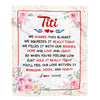 Personalized Titi Blanket From Niece Nephew We Hugged This Blanket Floral Titi Birthday Mothers Day Christmas Customized Fleece Throw Blanket | siriusteestore