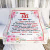 Personalized Titi Blanket From Niece Nephew We Hugged This Blanket Floral Titi Birthday Mothers Day Christmas Customized Fleece Throw Blanket | siriusteestore