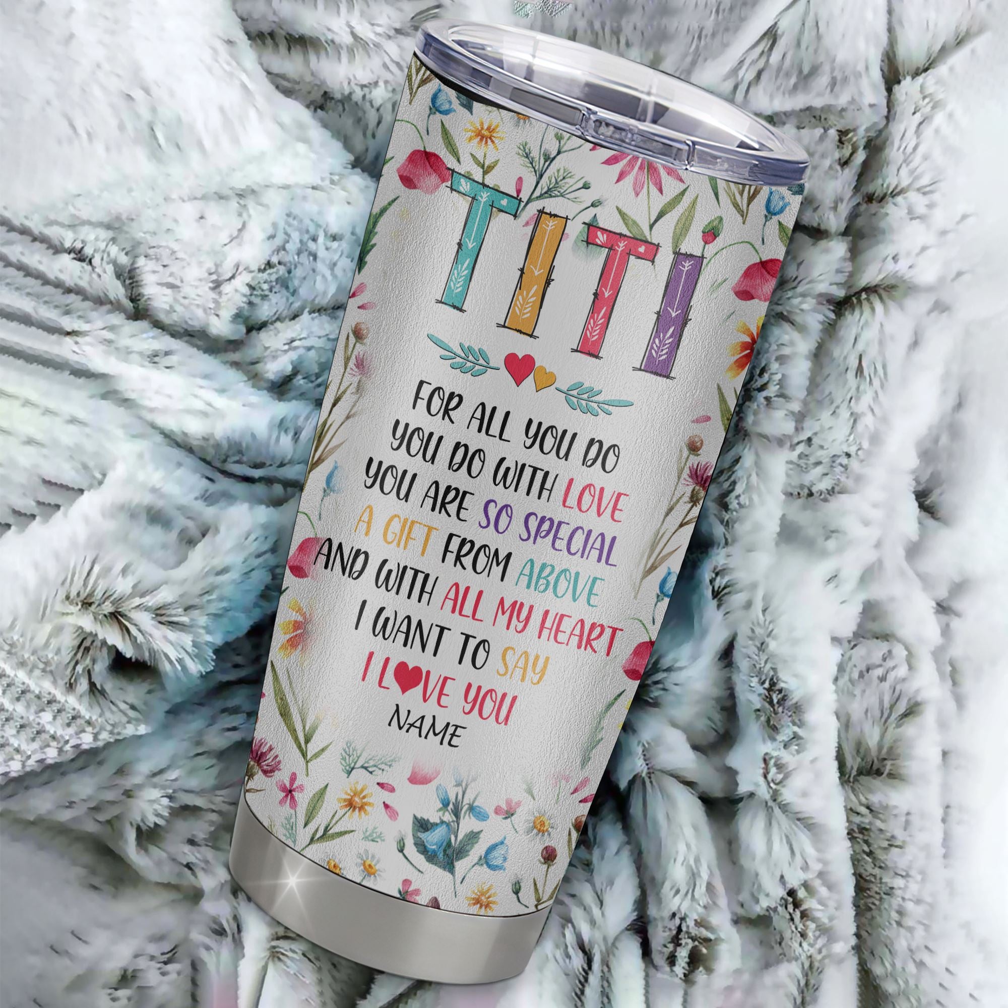 Personalized Titi From Niece Nephew Stainless Steel Tumbler Cup You Are So Special I Love You Titi Mothers Day Birthday Christmas Travel Mug | siriusteestore