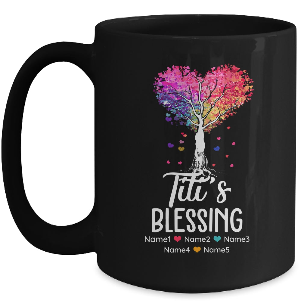 Personalized Titi Is Blessed With Kids Name Colortree Custom Mom For Women Mothers Day Birthday Christmas Mug | siriusteestore