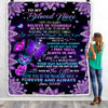 Personalized To Beloved Niece Blanket From Aunt Auntie Uncle I Love You Forever And Always Butterfly Niece Birthday Christmas Customized Fleece Blanket | siriusteestore