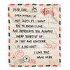 Personalized To Dad Blanket From Daughter Son I Love You Mail Letter for Keep Health Dad Birthday Fathers Day Christmas Customized Fleece Blanket | siriusteestore