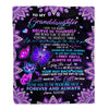 Personalized To Granddaughter Blanket From Grandma Nana I Love You Forever And Always Butterfly Granddaughter Birthday Christmas Customized Fleece Blanket | siriusteestore