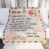 Personalized To Mom Blanket From Daughter Son I Love You Mail Letter for Keep Health Mom Birthday Mothers Day Christmas Customized Fleece Blanket | siriusteestore