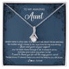 Alluring Beauty Necklace | Personalized To My Amazing Aunt Necklace From Niece Little Girl You Taught Me Right Mom Birthday Mothers Day Christmas Jewelry Customized Gift Box Message Card | siriusteestore