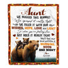 Personalized To My Aunt Blanket From Niece Nephew Bear I Love You Aunt Birthday Mothers Day Thanksgiving Christmas Customized Fleece Throw Blanket | siriusteestore