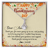 Alluring Beauty Necklace | Personalized To My Aunt Necklace From Niece Nephew Thank You For Raising Me Happy Thanksgiving Day Pendant Jewelry Customized Gift Box Message Card | siriusteestore