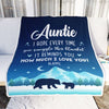 Personalized To My Auntie Blanket From Niece Nephew I Hope Every Time Bear Auntie Birthday Mothers Day Christmas Customized Fleece Throw Blanket | siriusteestore