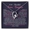 Forever Love Necklace | Personalized To My Beautiful Bonus Daughter Necklace From Stepmom Feel My Love Stepdaughter Birthday Christmas Graduation Customized Gift Box Message Card | siriusteestore