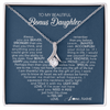 Alluring Beauty Necklace | Personalized To My Beautiful Bonus Daughter Necklace Need A Hug Just Hold This Stepdaughter Pendant Jewelry Birthday Christmas Customized Gift Box Message Card | siriusteestore