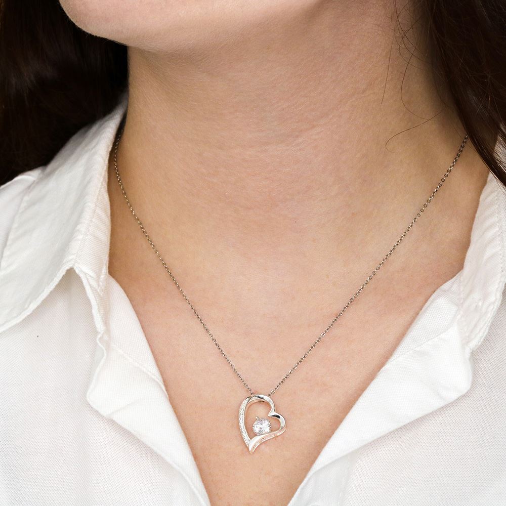 Forever Love Necklace | Personalized To My Beautiful Daughter Necklace From Mom I Could Give You One Thing In Life Daughter Wedding Day Bride Jewelry Customized Gift Box Message Card | siriusteestore