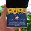 Love Knot Necklace | Personalized To My Beautiful Goddaughter Necklace From Godmother Be A Sunflower My Sunshine Goddaughter Birthday Christmas Customized Gift Box Message Card | siriusteestore
