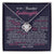 Love Knot Necklace | Personalized To My Beautiful Goddaughter Necklace From Godmother Feel My Love Goddaughter Birthday Graduation Christmas Customized Gift Box Message Card | siriusteestore