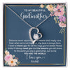 Forever Love Necklace | Personalized To My Beautiful Godmother Necklace From Niece You Are The World Godmother Birthday Mothers Day Christmas Customized Gift Box Message Card | siriusteestore