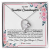 Forever Love Necklace | Personalized To My Beautiful Granddaughter Necklace From Grandma I Am Here For You Floral Granddaughter Birthday Christmas Customized Gift Box Message Card | siriusteestore