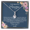 Alluring Beauty Necklace | Personalized To My Beautiful Memaw Necklace From Grandkids Granddaughter You Are The World Memaw Birthday Mothers Day Jewelry Customized Gift Box Message Card | siriusteestore