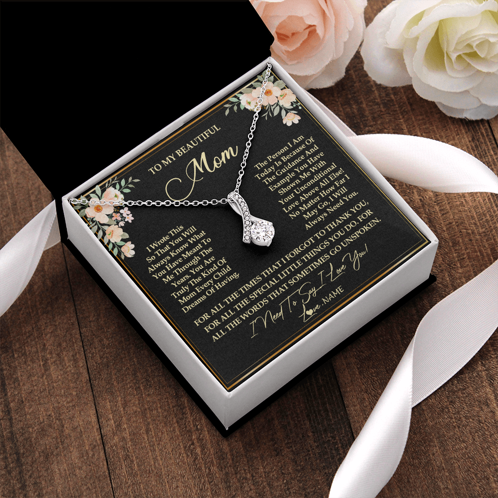 Mom Birthday Alluring Beauty Necklace Gift From Daughter Or Son