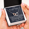 Interlocking Hearts Necklace | Personalized To My Beautiful Mother Necklace From Son On My Wedding Day Mother Of The Groom For Mom Wedding Day Jewelry Customized Gift Box Message Card | siriusteestore