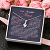 Alluring Beauty Necklace | Personalized To My Beautiful Niece Necklace From Aunt Uncle Auntie Feel My Love Niece Birthday Christmas Graduation Jewelry Customized Gift Box Message Card | siriusteestore