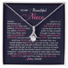 Alluring Beauty Necklace | Personalized To My Beautiful Niece Necklace From Aunt Uncle Auntie Feel My Love Niece Birthday Christmas Graduation Jewelry Customized Gift Box Message Card | siriusteestore