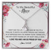 Alluring Beauty Necklace | Personalized To My Beautiful Niece Necklace from Aunt Auntie Life Gave Me You Niece Birthday Thanksgiving Graduation Christmas Customized Gift Box Message Card | siriusteestore