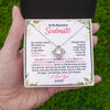 Love Knot Necklace | Personalized To My Beautiful Soulmate Necklace From Husband Hand In Hand Wife Birthday Anniversary Valentines Day Jewelry Customized Gift Box Message Card | siriusteestore