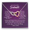 Interlocking Hearts Necklace | Personalized To My Beautiful Soulmate Necklace From Husband I Love You Future Wife Birthday Valentines Day Christmas Customized Gift Box Message Card | siriusteestore