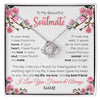 Love Knot Necklace | Personalized To My Beautiful Soulmate Necklace From Husband Love You Longer Wife Birthday Anniversary Wedding Valentines Day Customized Gift Box Message Card | siriusteestore