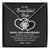 Love Knot Necklace | Personalized To My Beautiful Wife Necklace From Husband 35 Years Wedding Anniversary For Her Married 35th Anniversary For Her Customized Gift Box Message | siriusteestore