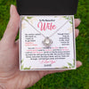 Love Knot Necklace | Personalized To My Beautiful Wife Necklace From Husband Hand In Hand Wife Birthday Anniversary Valentines Day Christmas Customized Gift Box Message Card | siriusteestore