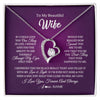 Forever Love Necklace | Personalized To My Beautiful Wife Necklace From Husband I Love You Wife Birthday Anniversary Valentines Day Christmas Jewelry Customized Gift Box Message Card | siriusteestore