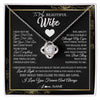 Love Knot Necklace | Personalized To My Beautiful Wife Necklace From Husband I May Not Be Your First Day Wife Valentines Day Birthday Christmas Customized Gift Box Message Card | siriusteestore