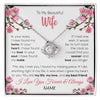 Love Knot Necklace | Personalized To My Beautiful Wife Necklace From Husband Love You Longer Wife Birthday Anniversary Wedding Valentines Day Customized Gift Box Message Card | siriusteestore