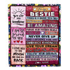 Personalized To My Bestie Blanket From Best Friend Sister Never Give Up Live Your Dream Pink Wood Bestie Birthday Christmas Customized Fleece Blanket | siriusteestore