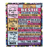 Personalized To My Bestie Blanket From Best Friend Sister Thank You Custom Name Bestie Friendship Birthday Christmas Customized Fleece Throw Blanket | siriusteestore